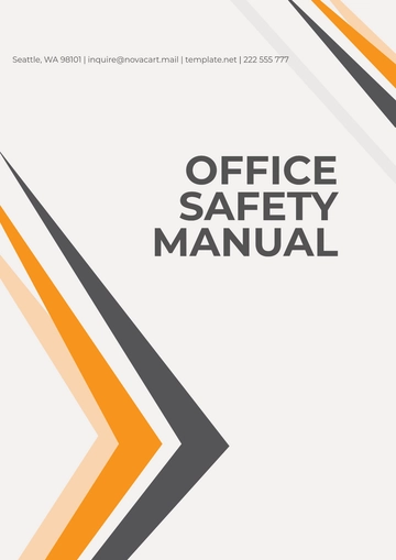 Free Office Safety Manual Template to Edit Online