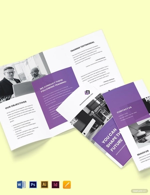 Tri-Fold IT Training Brochure Template