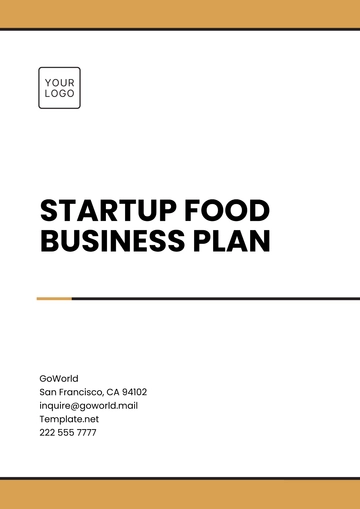Free Startup Food Business Plan Template to Edit Online