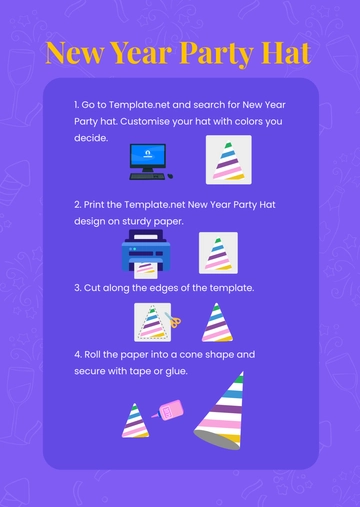 Free New Year Party Hat Template to Edit Online