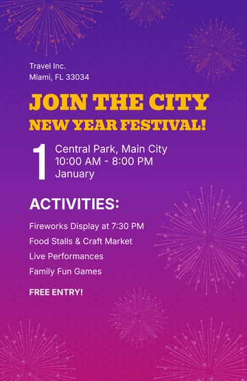 Free New Year Festival Template to Edit Online