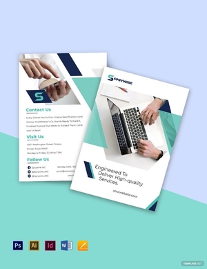 Bi-Fold IT Corporate Brochure Template