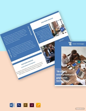 Bi-Fold IT Development Brochure Template