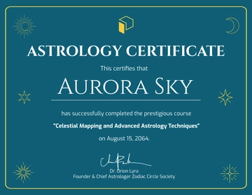 Free Astrology Certificate Sample Template to Edit Online