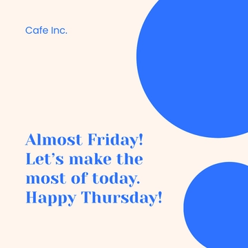 Free Thursday Instagram Post Template to Edit Online