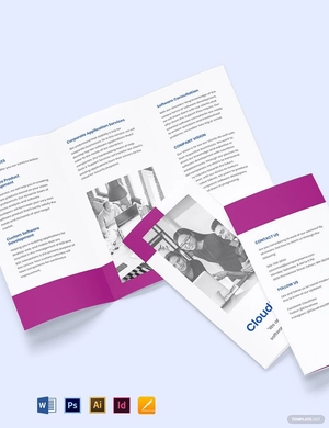 Tri-Fold Software Development Brochure Template
