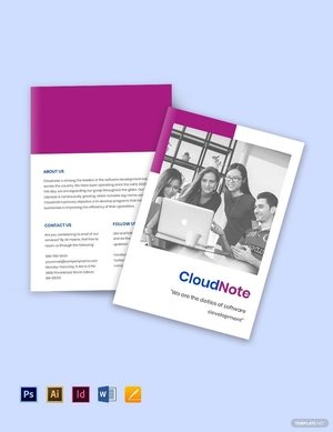 Bi-Fold Software Development Brochure Template