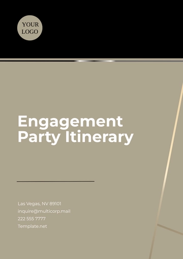 Free Engagement Party Itinerary Template to Edit Online