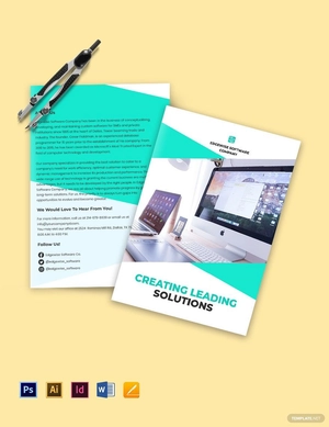 Bi-Fold Computer Programming Brochure Template