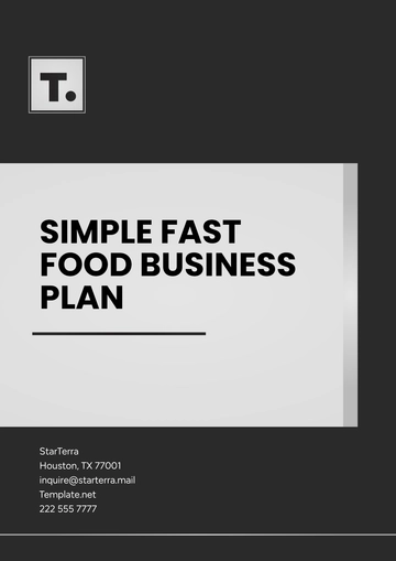 Free Simple Fast Food Business Plan Template to Edit Online