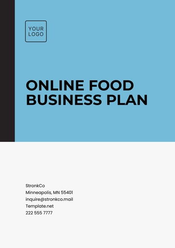 Free Online Food Business Plan Template to Edit Online