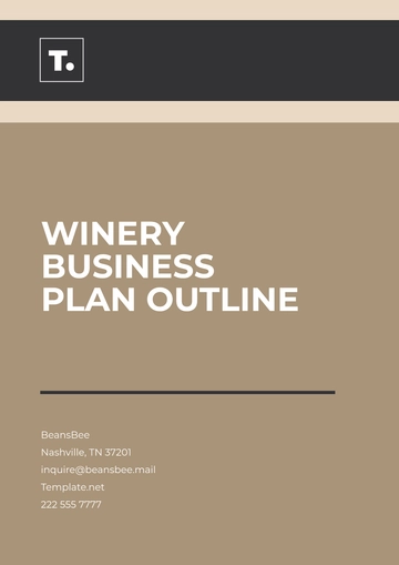 Free Winery Business Plan Outline Template to Edit Online