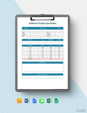 Software Project Quotation Template