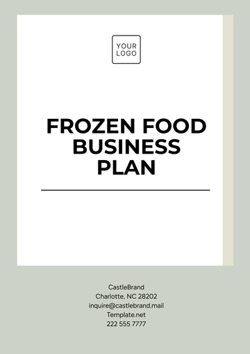 Free Frozen Food Business Plan Template to Edit Online