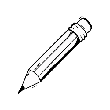 Free Black and White Pencil Clipart to Edit Online