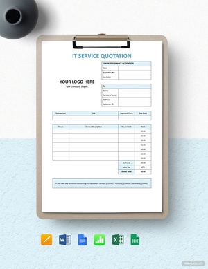 IT Company Service Quotation Template