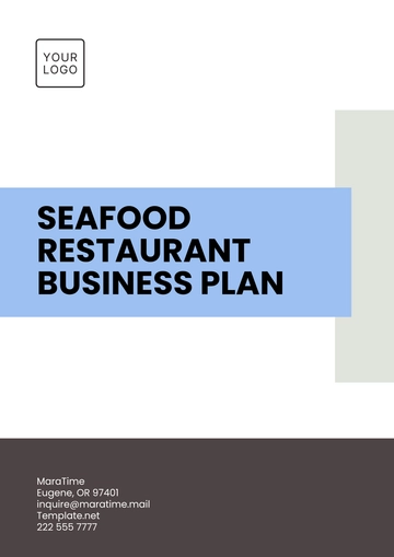 Free Seafood Restaurant Business Plan Template to Edit Online