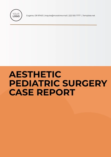 Free Aesthetic Pediatric Surgery Case Report Template to Edit Online
