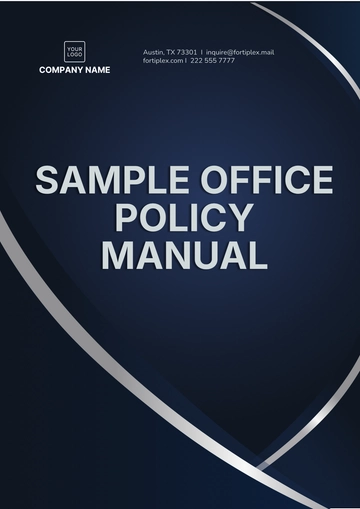 Free Sample Office Policy Manual Template to Edit Online