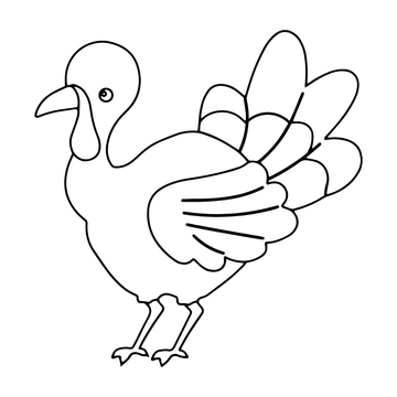 Free Outline Turkey Clipart to Edit Online