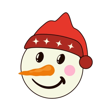 Free Snowman Face Clipart to Edit Online