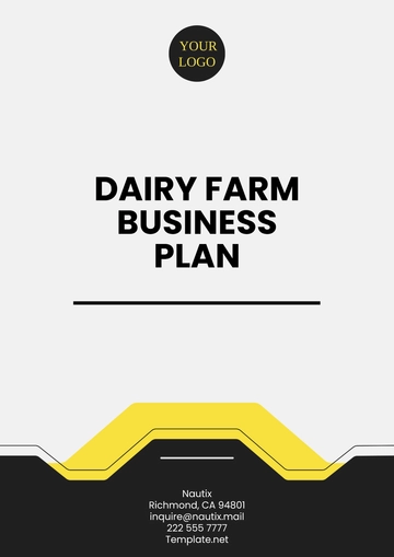 Free Dairy Farm Business Plan Template to Edit Online