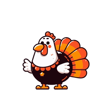 Free Funny Turkey Clipart to Edit Online