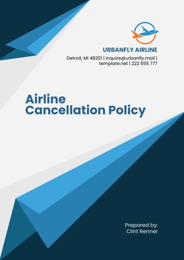 Free Airline Cancellation Policy Template to Edit Online