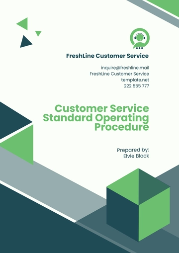 Free Customer Service Standard Operating Procedure Template to Edit Online
