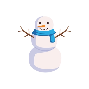 Free Snowman with Scarf Clipart to Edit Online