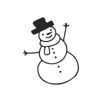 Free Doodle Snowman Clipart to Edit Online