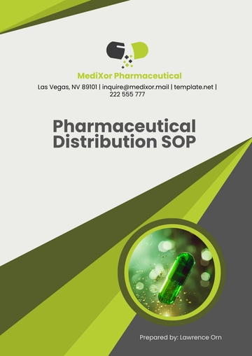 Free Pharmaceutical Distribution SOP Template to Edit Online