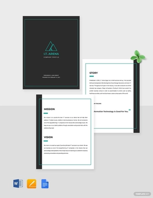 IT Company Profile Template