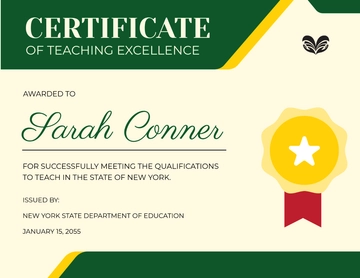Free Teacher Certificate Template to Edit Online