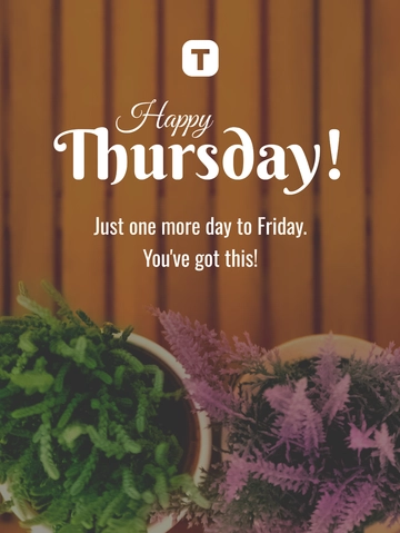 Free Happy Thursday Template to Edit Online