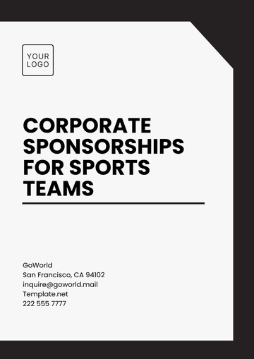 Free Corporate Sponsorship Proposal for Sports Teams Template to Edit Online