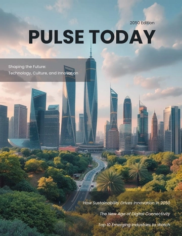Free Modern Magazine Template to Edit Online