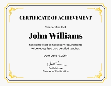 Free Simple Teacher Certificate Template to Edit Online