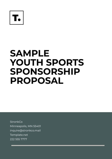 Free Sample Youth Sports Sponsorship Proposal Template to Edit Online