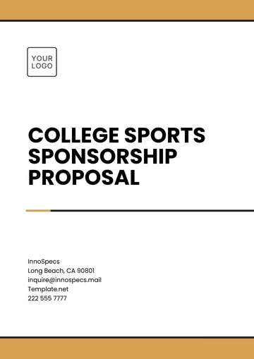 Free College Sports Sponsorship Proposal Template to Edit Online