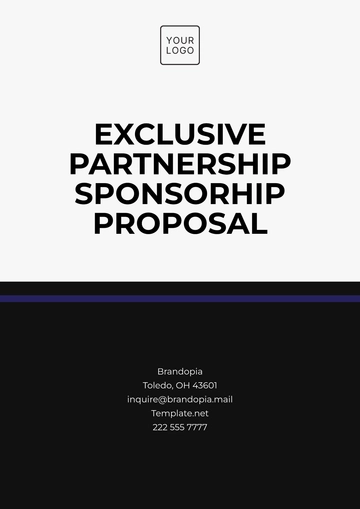 Free Exclusive Partnership Sponsorship Proposal Template to Edit Online