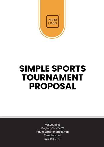 Free Simple Sports Tournament Proposal Template to Edit Online