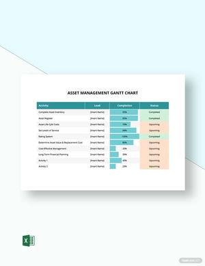 Asset Management Gantt Chart Template