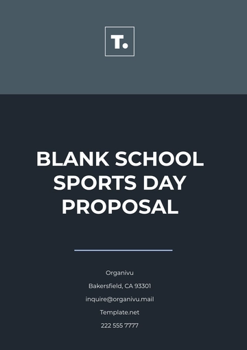 Free Blank School Sports Day Proposal Template to Edit Online
