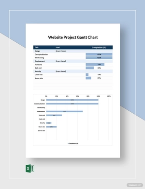 Website Project Gantt Chart Template