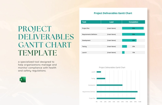 Project Delivarables Gantt Chart Template