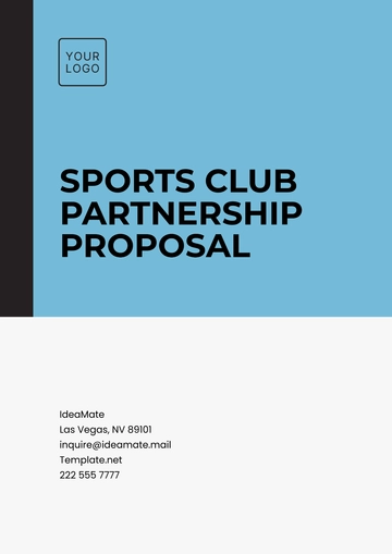 Free Sports Club Partnership Proposal Template to Edit Online