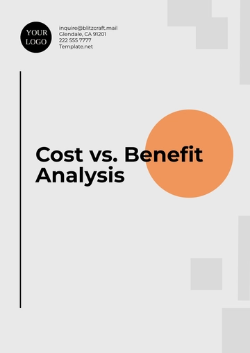 Free Sample Cost vs. Benefit Analysis Template to Edit Online