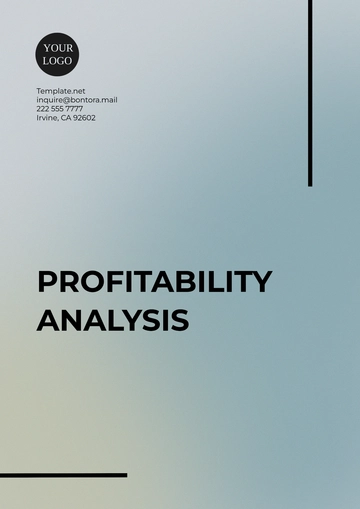 Free Profitability Analysis Template to Edit Online