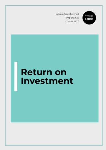 Free Return on Investment Template to Edit Online